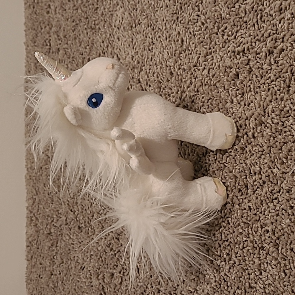 2004 Neopets Uni White Unicorn Pegasus Plush Stuffed Animal Toy